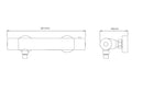 Aqualisa AQ Thermostatic Bar Valve with Cool Touch (inc fixing kit) - Chrome AQ75BAR1