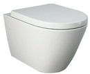 Rimless Wall Hung Toilet Pan Rak Ceramics & Grohe Slim Plate 39501000 Wc Frame