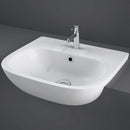 RAK Ceramics Tonique 520mm Semi Recessed Basin 1 Tap Hole TONSRBAS1