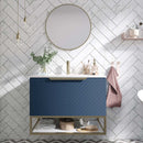 Anas Angel 790x475x397mm Wall Mounted Vanity With Basin Only Blue