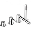 RAK Ceramics Sorrento 4 Tap Hole Deck Mounted Bath Shower Mixer - Chrome RAKSOR3013C