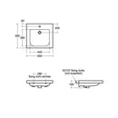 Ideal Standard Concept Freedom 600mm Wall Hung Basin 1 Tap Hole - White E549901
