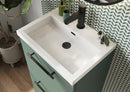 Anas Muro PLUS 2 Drawer Freestanding 500x800x335mm With Basin Unit Reed Green MUROPLUS-2DRW500FS-GREEN + BASIN-515-365-CER