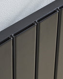 Aluminium Vertical Radiator VICTORIA DOUBLE 1775x588mm BLACK ALRAD-11-1808-BK