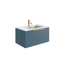 Anas Angel 790x475x397mm Wall Mounted Vanity With Basin Only Blue