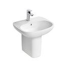 Ideal Standard Tesi 500mm Basin With Semi Pedestal 1 Tap Hole - White T031201 + T357301