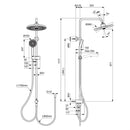 Ideal Standard Ceraflow T25+ Shower Diverter System with 260mm 2 Function Showerhead and 100mm 2 Function Handspray - Chrome BD747AA