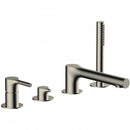 RAK Ceramics Sorrento 4 Tap Hole Deck Mounted Bath Shower Mixer - Brushed Nickel RAKSOR3013N