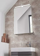 Tavistock Conduct Single Door 440mm x 650mm Bathroom Mirror Cabinet with LED Illuminated CO44AL