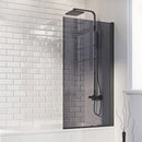 Anas S6 1400x800x6mm Square Edge Bath Screen Only Black LS888B