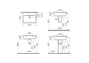 Vitra Integra 490mm On-Countertop Basin 1 Tap Hole 7051L003-0001