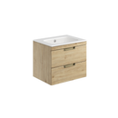 Anas Aubrey 600x500x440mm Wall Mounted Vanity Only Davos Oak AUBREY-600-VANITY-OAK