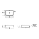 Ideal Standard Retail Strada II 600mm On Countertop Basin 0 Tap Hole & Clicker Waste - White E237301