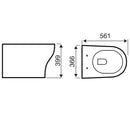 Rimless Back To Wall Toilet Pan With Soft Close Seat