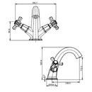RAK Ceramics washington mono basin mixer (no waste) RAKWTN3001