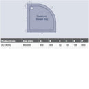 Quadrant Stone Resin Shower Tray Modern Design Low Profile 45mm