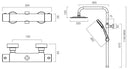 Tavistock Merit Dual Function Exposed Shower System with Fixed Shower Head & Handset - Chrome SMT1509