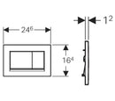 GEBERIT SIGMA30 DUAL FLUSH PLATE BLACK MATT/BRIGHT CHROME FOR SIGMA CISTERN