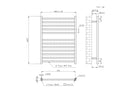 Steel Tower Rail Metro 800x600 Chrome MET800-600