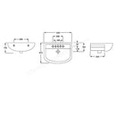 RAK Ceramics Compact 550mm Semi Recessed Basin 1 Tap Hole COMSRBAS1