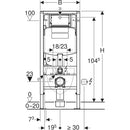 Geberit Duofix Frame For Wall-hung Wc 112 Cm With Sigma Concealed Cistern 12 Cm
