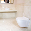 Geberit Duofix Delta Matt Chrome Concealed Cistern Wc Frame 1.12 Rimless Wall Hung Toilet Pan Soft Close Seat 5 In 1 458.132.00.1