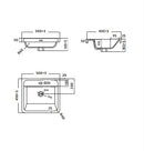 Anas Bella 496x800x447mm Floorstanding Unit Matt Grey BELLA-500FLOORCAB-MATTGREY + BELLA-500BASIN