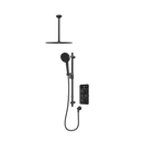 Aqualisa S2 Kit 3 Shower Set Controller & Adjustable Handset Kit & Ceiling Fixed Head In Matt Black For HP/Combi S2MB.HC.U