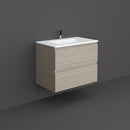 RAK Ceramics Wall Hung Vanity With Basin 80cm Grey Elm JOYWH080EGY + JOYDI08101WH