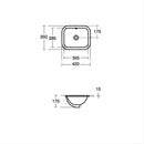 Ideal Standard Concept Cube 420mm Countertop Basin 1 Tap Hole - White E502701