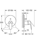 Grohe Rapido Sl Concealed Valve Manual Trim 2 Outlet Eurosmart Cosmopolitan 35604000 + 24045000