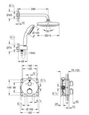 Grohe Grohtherm Perfect Thermostatic Shower Set With Tempesta 210 Overhead 2 Outlet 34727000
