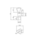 JTP Club Angle Shower Valve - Chrome