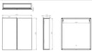 Tavistock Balance Double Door 600mm x 650mm Bathroom Mirror Cabinet BA60AL