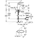 Grohe Eurostyle Solid Basin Mixer 1/2  S-SIZEChrome 23707003