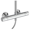 Ideal Standard Ceratherm T25+ Thermostatic Shower System with 260mm 2 Function Showerhead 100mm 2 Function Handspray and 1.75m idealflex Hose - Chrome A7211AA