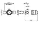 JTP Continental Exposed Thermostatic Shower Valve - Chrome
