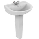Armitage Shanks Sandringham 21 550mm Washbasin With Pedestal 1 Tap Hole E896201