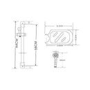 JTP Jet Shower Rail Kit Single Function Handset - Chrome