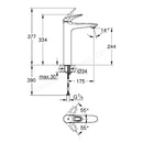 Grohe Eurostyle Basin Mixer Tap 1/2 XL-SIZE Chrome 23570003