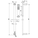 JTP Infinity Slider Shower Rail Kit With Single Function Handset - Chrome