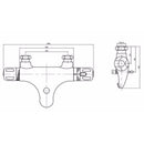 JTP Contract Deck Mounted Thermostatic Bath Shower Mixer Tap - Chrome