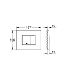 Grohe Skate Cosmopolitan Flush Plate For Wc Frame Stainless Steel 38776SD0