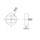 JTP Front fixing bracket - Chrome
