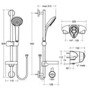 Ideal Standard TREVI CTV Exposed Thermostatic Shower Pack Chrome A5783AA