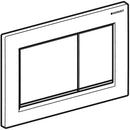 Geberit Omega30 Dual Flush Plate For 120mm Omega Cisterm Black/Gloss Chrome