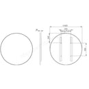 Tavistock Portal Illuminated Mirror 800mm x 800mm LED - Touch PTM80C