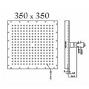 JTP Square Fixed Shower Head - 350mm x 350mm - Chrome