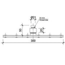 JTP Rainshower Fixed Shower Head - 300mm x 300mm - Chrome
