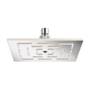 JTP Labyrinth Square Fixed Shower Head - 200mm x 200mm - Chrome